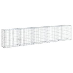 vidaXL Gabione mit Deckel 500x50x100 cm Verzinktes Eisen