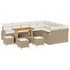 vidaXL Gartensofa-set 13 stk. Beige Poly-Rattan