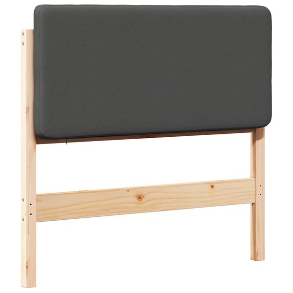 vidaXL Gepolstertes Kopfteil mit Kopfteil Braun und Dunkelgrau 75 cm