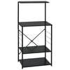 vidaXL Mikrowellenregal Schwarz 60x39,6x123 cm Holzwerkstoff