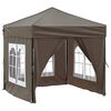 vidaXL Partyzelt Faltbar mit Seitenw&auml;nden Taupe 2x2 m