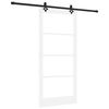 vidaXL Schiebet&uuml;r Wei&szlig; 93 x 202 cm Massivholz Kiefer und Glas