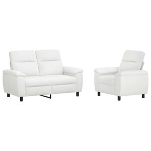vidaXL Sofa-Set 2 pcs Wei&szlig; Stoff