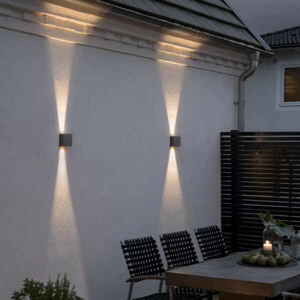KONSTSMIDE LED-Wandleuchte Chieri 2x6W Anthrazit