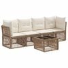 vidaXL Gartensofa-set 5 Stk. Beige Poly-Rattan