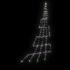 vidaXL LED Weihnachtsbaum mit Erdspießen Mehrfarbig 300 cm Metall