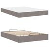 vidaXL Bettgestell mit Matratze mit Matratze 2 pcs Taupe Stoff