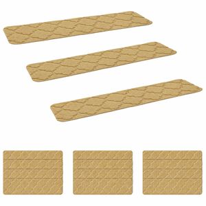 vidaXL Stufenmatten 15 stk. 76 x 20 cm Beige Polyester Rechteckig