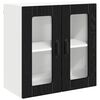 vidaXL Wandglas-Schrank LUCCA Schwarz Eichen-Optik 60 x 31 x 60 cm