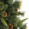 vidaXL Künstlicher Weihnachtsbaum Klappbar mit Zapfen 240 cm