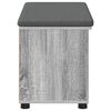 vidaXL Flurbank mit Kissen mit Regal Graues Sonoma 80 x 38 x 46 cm