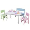 KidKraft Kindertisch-Set mit St&uuml;hlen und Bank Nantucket Pastellfarben
