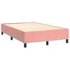 vidaXL Boxspringbett mit Matratze & LED Rosa 120x200 cm Samt