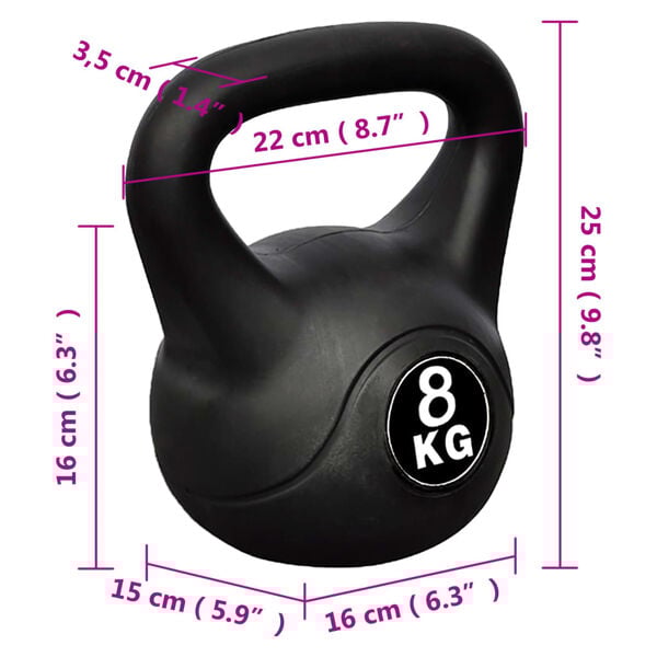 vidaXL Kugelhantel 8 kg