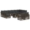 vidaXL Gartensofa-set 13 stk. Grau und Dunkelgrau Poly-Rattan