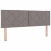 vidaXL Boxspringbett mit Matratze mit LED Taupe 160 x 200 cm Stoff