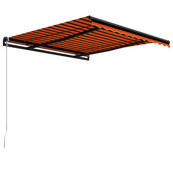 vidaXL Einziehbare Markise Handbetrieben 350 x 250 cm Orange und Braun