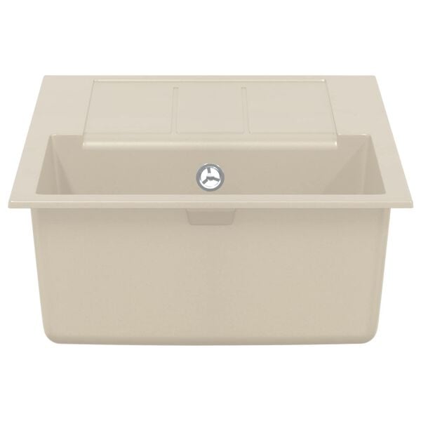 vidaXL Waschbecken Beige 780 x 500 mm 80% Quarz und 20% Harz