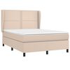 vidaXL Boxspringbett Matratze Cappuccino-Braun 140x200cm Kunstleder