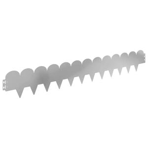vidaXL Raseneinfassung 10 stk. 103 x 15 cm Stahl Silber