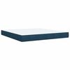 vidaXL Boxspringbett mit Matratze Dunkelblau 180x200 cm Samt