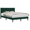 vidaXL Bettrahmen mit Kopfteil Dunkelgr&uuml;n 160 x 200 cm Samt