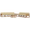 vidaXL Outdoor-Sofagarnitur mit Kissen 9 pcs Natur und Beige