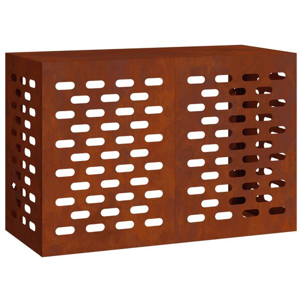 vidaXL Klimaanlagenabdeckung Rostig 90 x 40 x 60 cm Wetterfeststahl