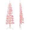 vidaXL Künstlicher Halb-Weihnachtsbaum mit Ständer Schlank Rosa 150 cm