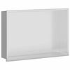 vidaXL Duschnische Silber 45 x 30 x 9,5 cm Edelstahl