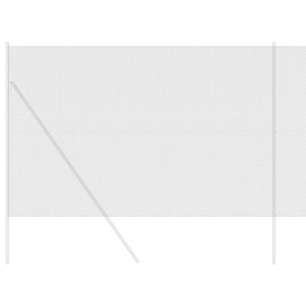 vidaXL Sechseckgeflechtzaun Grau 1.6 x 25 m Stahl