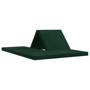 vidaXL Klappsofa Bett 140 x 67 x 15 cm Dunkelgr&uuml;n