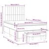 vidaXL Boxspringbett mit Matratze Rosa 120x190 cm Samt
