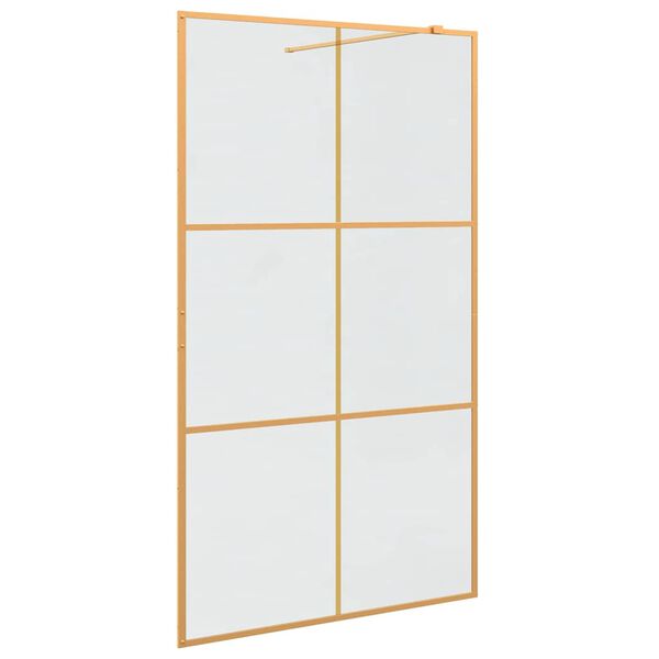 vidaXL Walk-in Duschwand Gold 115 x 195 cm Geh&auml;rtetes Glas