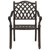 vidaXL Garten Essgruppe 5 pcs Bronze Aluminium