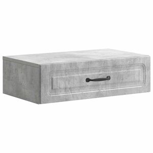 vidaXL Wandmontierter Beistelltisch Betongrau 59 x 34,5 x 17 cm