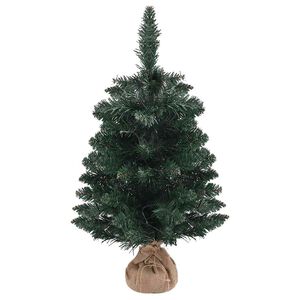 vidaXL K&uuml;nstlicher Weihnachtsbaum mit Beleuchtung & St&auml;nder Gr&uuml;n 60 cm