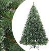 vidaXL K&uuml;nstlicher Scharnier-Weihnachtsbaum schneebedeckt Gr&uuml;n 240 cm