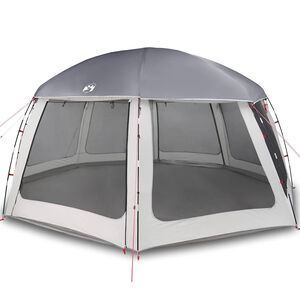 vidaXL Poolzelt mit abnehmbarem &Uuml;berzelt Netzw&auml;nden Grau 612x612cm