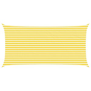 vidaXL Sonnensegel Gelb und Wei&szlig; 6 x 3 m 100 % Polyester Oxford