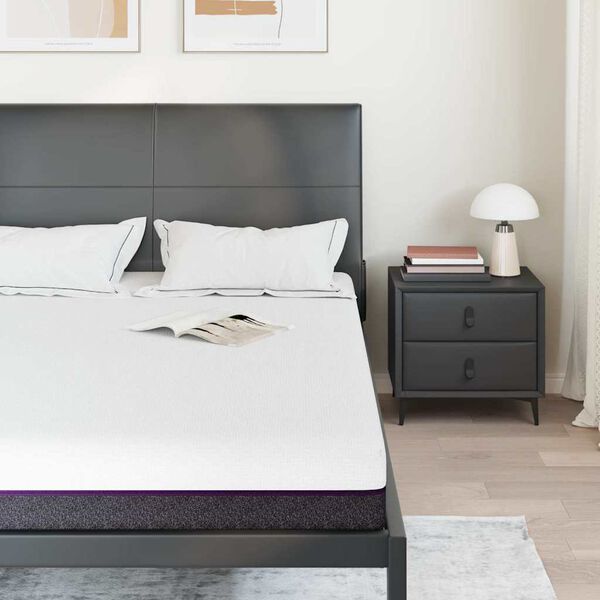 vidaXL Matratze Wei&szlig; und Grau 160 x 200 cm Jacquard-Stoff