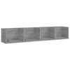 vidaXL CD-Wandregal Grau Sonoma 100x18x18 cm Holzwerkstoff