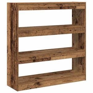 vidaXL B&uuml;cherregal 3 Ebenen 100 x 30 x 103 cm Holzwerkstoff Altholz