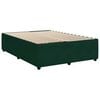 vidaXL Boxspringbett mit Matratze Dunkelgr&uuml;n 160x200 cm Samt