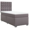 vidaXL Boxspringbett mit Matratze Grau 90x200 cm Kunstleder