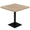 vidaXL Bistrotisch MDF und Stahl Quadratisch 80x80x75 cm Eichenoptik