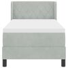 vidaXL Boxspringbett mit Matratze Hellgrau 200 x 80 cm Samt