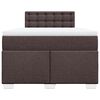 vidaXL Boxspringbett mit Matratze Dunkelbraun 120x190 cm Stoff
