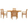 vidaXL Garten Essgruppe 5 pcs Braun Massivholz Teak