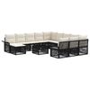 vidaXL Gartensofa-set 13 stk. 12-Sitzer Schwarz und Cremewei&szlig;